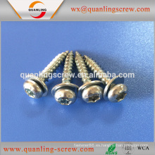 Venta por mayor china importación de cabeza troncocónica con arandela tornillo para muebles autorroscante